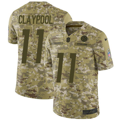 Nike Steelers #11 Chase Claypool Camo Youth Stitched NFL Limited 2018 Salute To Service Jersey